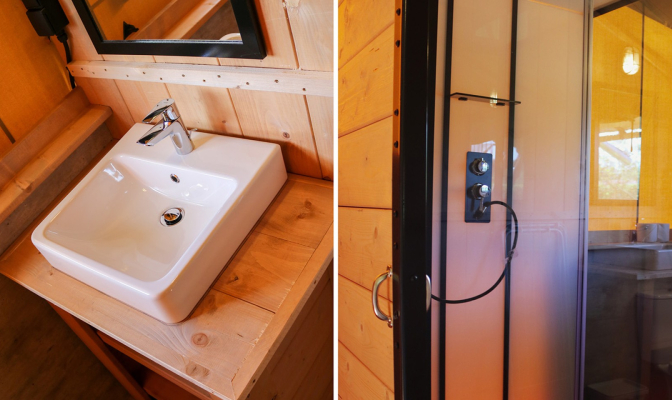 Glamping Lodge - De Grote Beer - Badkamer