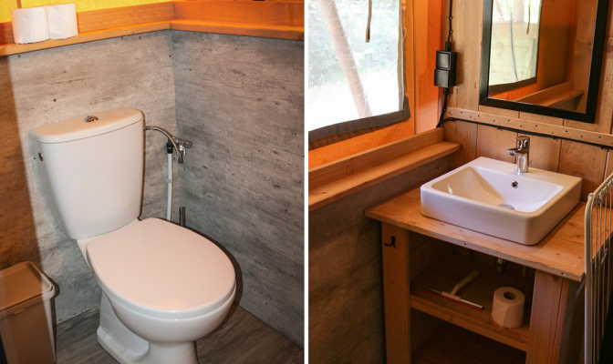 Glamping Lodge - Kleine Beer- Badkamer